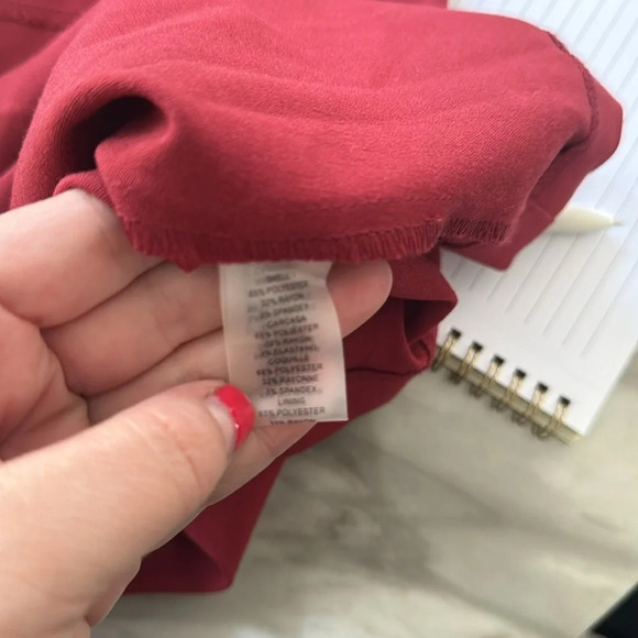 Dark Red Vince Camuto Off Shoulder Sheath Dress New with tags size 8 - Picture 8 of 9